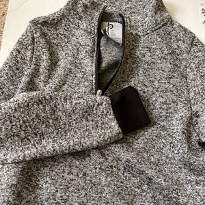 Heather gray/ black jacket